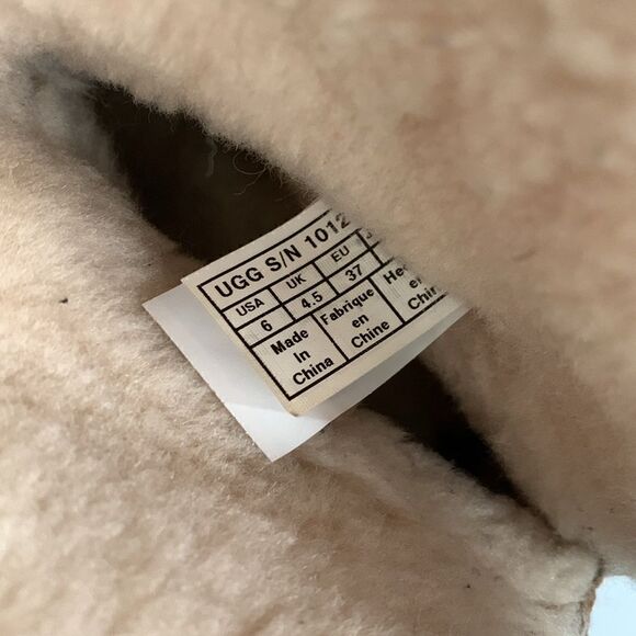 UGG Remora chestnut suede leather ankle boots shearling wool lined size 6 - Picture 7 of 9